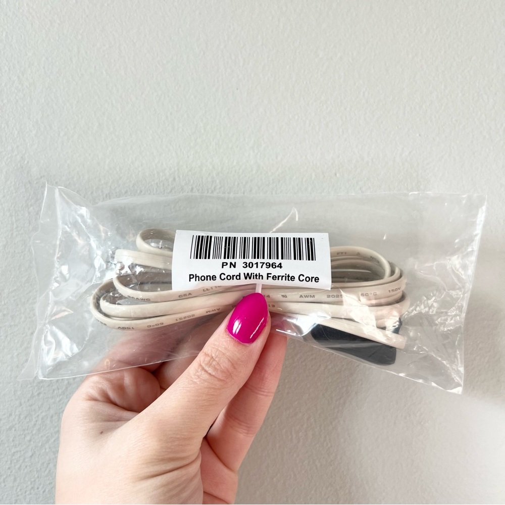 Phone Cord With Ferrite Core PN 3017964